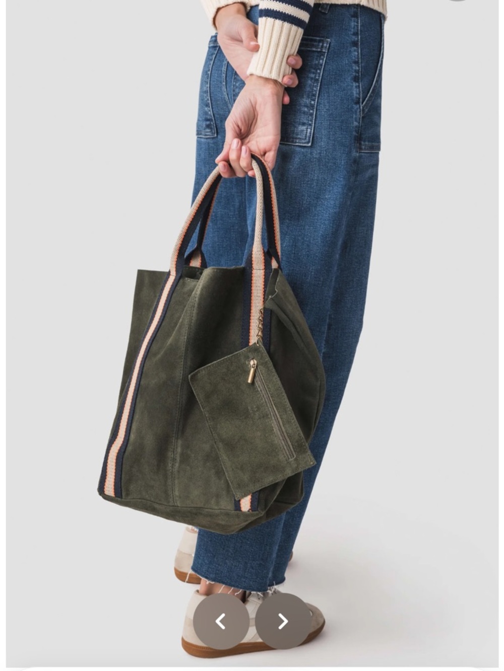 Italian Leather Suede Purse NWT - Picture 8 of 9